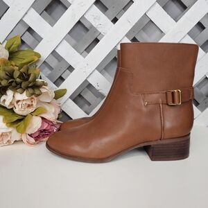 Sarto Brown Leather Ankle Boots Size 8.5